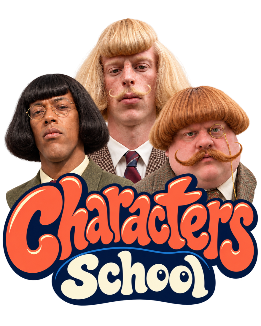Venoy · Characters School logo with three AI characters